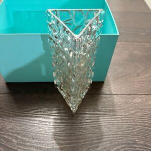 Vintage Sierra Tiffany & Co. Triangle Glass Vase